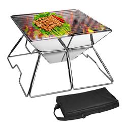 Portable folding Campfire Grill Stainless Steel BBQ Rack